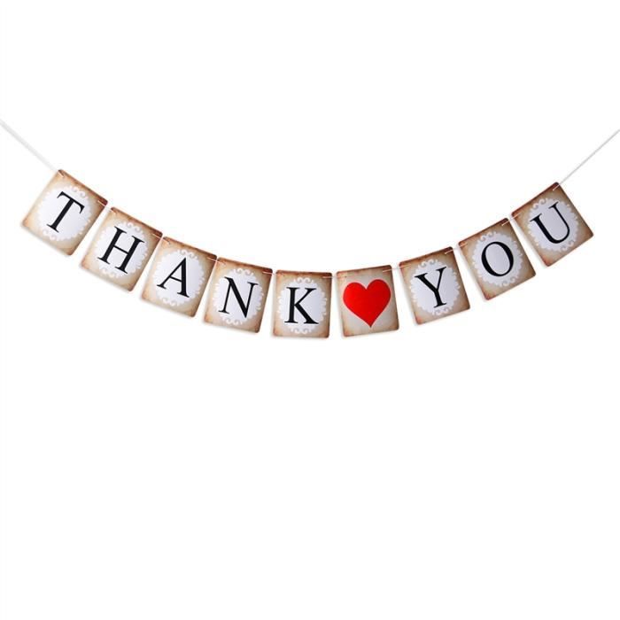 Merci Carte De Mariage Banniere Banderoles Signe De Mariage Mariee Photo Prop Mariage Fiancailles Decoration De Fete Cdiscount Maison