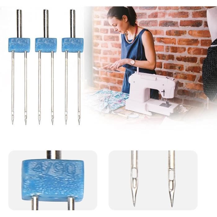 Lot De 6 Aiguilles Double Jersey Pour Machine à Coudre - 2, 3 Et 4 Mm - Couture Stretch