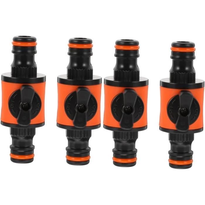 2pcs Deux Voies Mamelon Valve Raccords D'air Robinet Tuyau