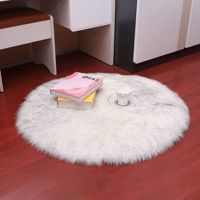 Tapis Rond Doux En Fausse Fourrure - Doux Comme Un Nuage, Antidérapant, Lavable - Parfait Pour Salon, Chambre, Enfants (rose Clair, 150 Cm)
