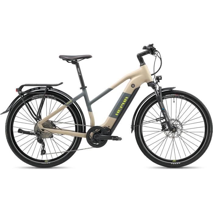 Hepha Vélo électrique Trekking 7 Performance, 708Wh, 90 Nm, App Support, 27,5 Pouce, Lowstep, Sable, L-49cm