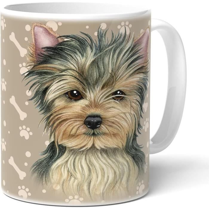 Mug à Café Personnalisé 'Funny Dogs' - 325 Ml - Céramique Blanche - Neuf - Fabriqué En France
