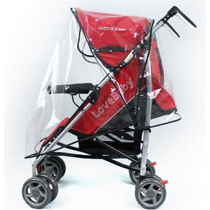 Couvre-Pluie Poussette Double - Couverture Pluie Et Moustiquaire Universelle Pour Poussette Hiver
