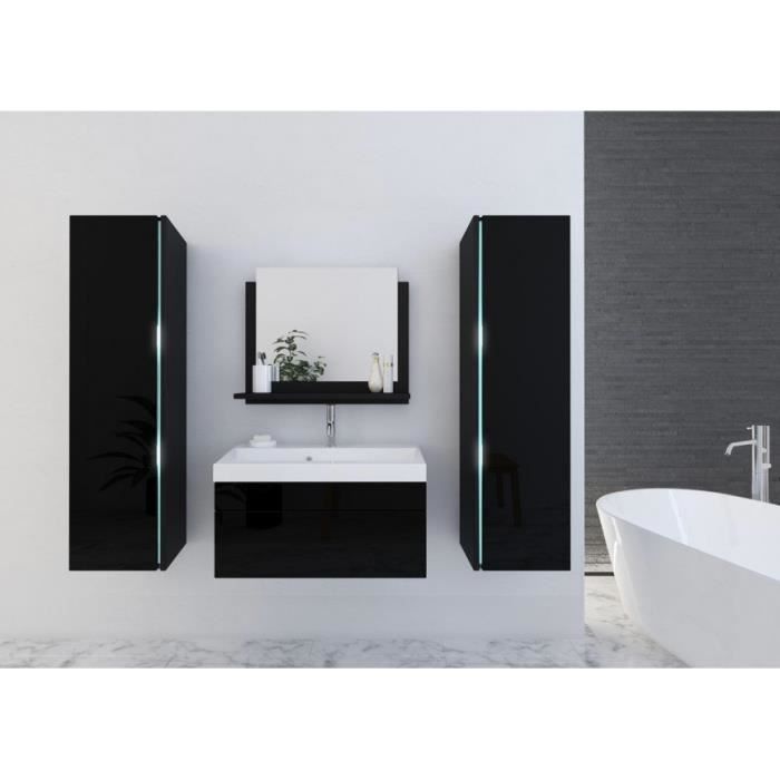 Meuble Salle De Bain Sandy Noir Laque Meubles Salle De Bain