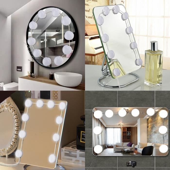 Vanity Led Kit Lumière Miroir Pour Maquillage Hollywood Mirror Avec Ampoule Dimmable C Maison Vanity Led Kit Lumière Miroir Pour, Vanity Hollywood Mirror Kit
