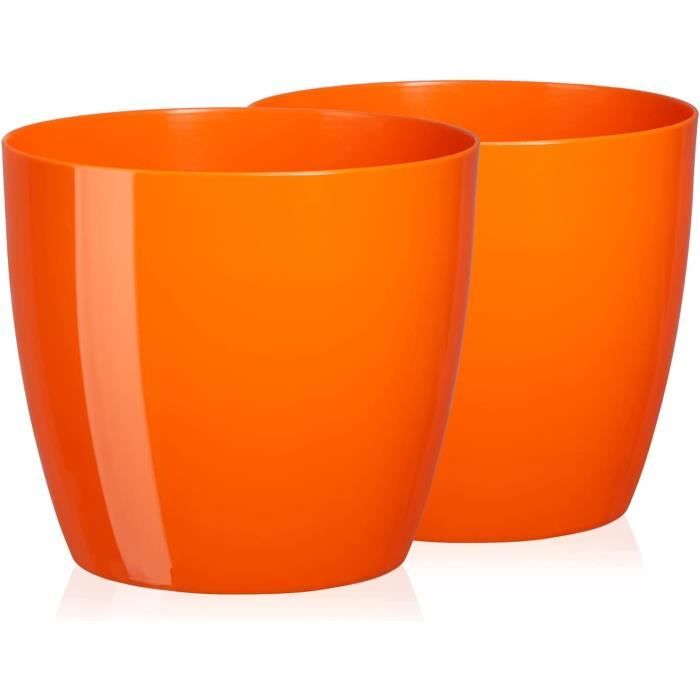 Tymar Vaso per Fiori, Fioriera, Confezione da 2, Forma Rotonda