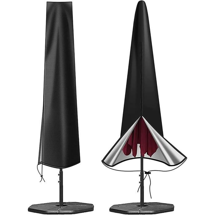 Housse Étanche Pour Parasol Déporté 210x45 Cm - Tissu Oxford 420D Avec Mât De Manutention