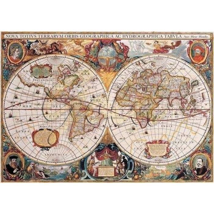 Puzzle pièces Vieille Carte du Monde 1000 pièces[316] - Cdiscount Jeux ...