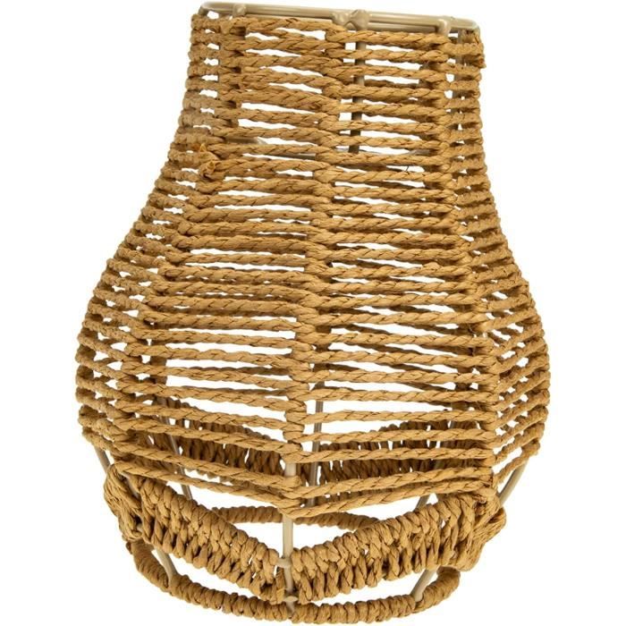 4 Pièces Rotin Abat-Jour Tissé Abat-Jour Décor À La Main Rotin