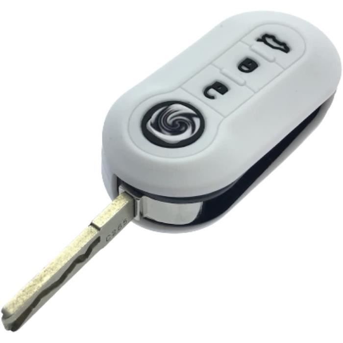 Nordecco Coque clé en silicone compatible avec 3 boutons Fiat 500