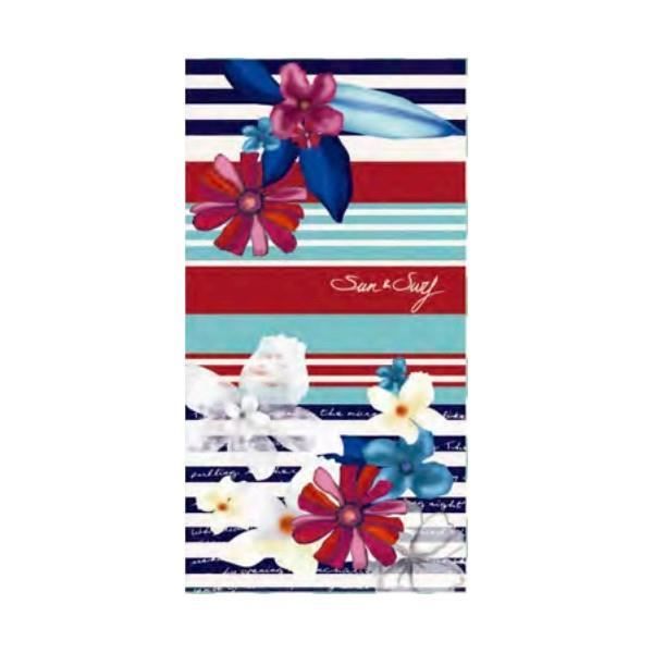 serviette de plage sun surf flower 95x175 achat vente serviette de plage cdiscount