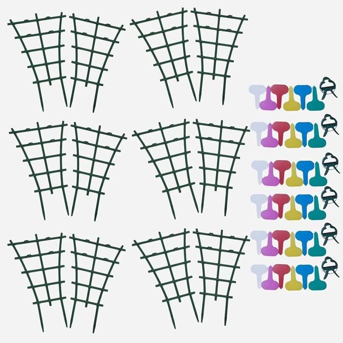 Treillis Métal Plantes Grimpantes Treillis Jardin Métal VEVOR 51x180cm - Lot De 4 - Anti-Rouille - Pour Plantes