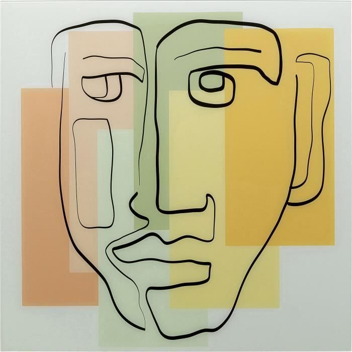 Tableau Sur Verre ARTTOR 160x50cm – Portrait Femme, Lèvres, Design Mural