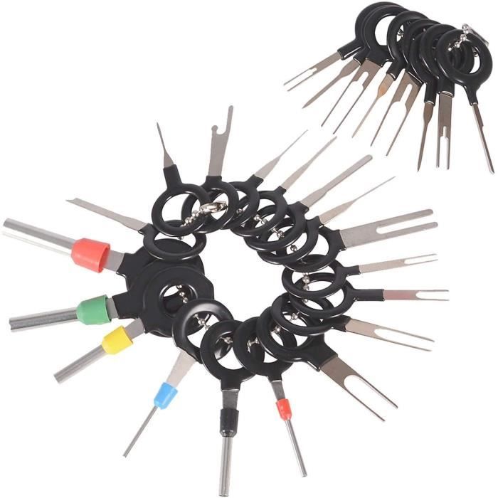 CESFONJER 21 Pcs Auto Terminals Enlèvement Outil Set Voiture Électrique Câblage À Sertir Connecteur Pin Extracteur Kit pour Réparation De La Voiture 