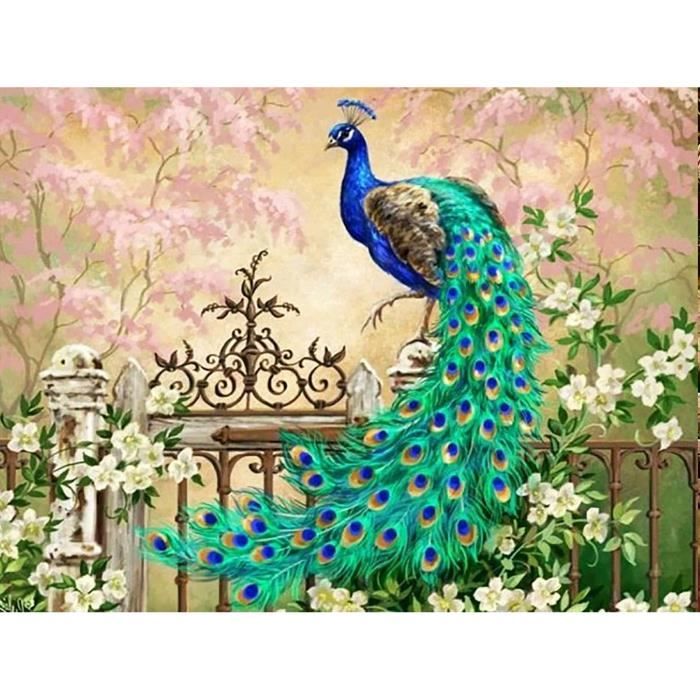 Animaux À faire soi-même Diamant peinture blanc Paon 5D Décorations 6 A Animaux À faire soi-même Diamant peinture blanc Paon 5D Décorations 6 A