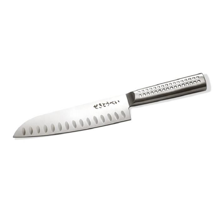 Sekitobei Japonais Santoku Couteau En Acier Inoxydable Argent 2 7 X 7 4 X 26 Cm Achat Vente Couteau De Cuisine Sekitobei Japonais Santok4818 Cdiscount