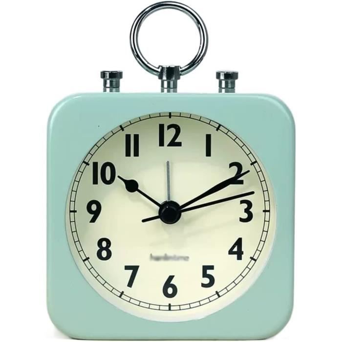 Réveil Voyage Analogique Silencieux (Sans Tic-Tac) Avec Veilleuse - Idéal Table De Chevet & Déplacements