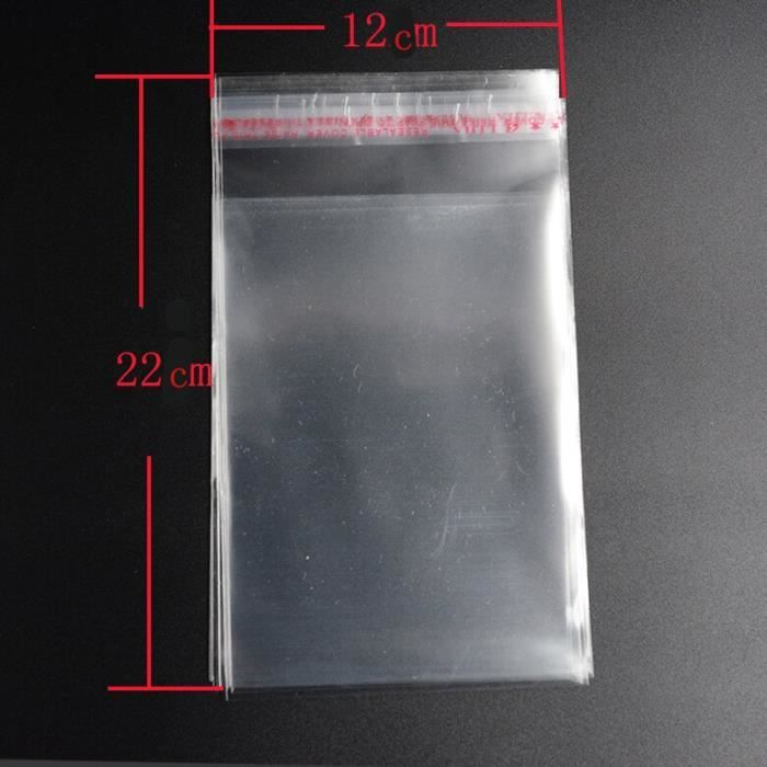 1000 Sacs En Cellophane OPP Transparents - 18 X 10 Cm, Joint Adhésif - Pour Emballage Et Présentation