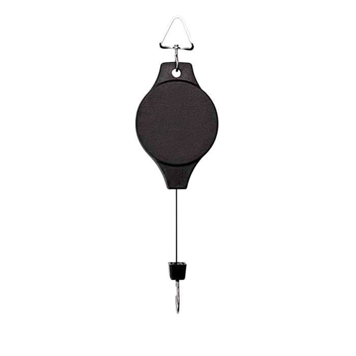 2 Poulies Suspendues Rétractables Pour Panier Fleurs - Sangle Nylon 90cm, Charge 15kg, Intérieur/extérieur