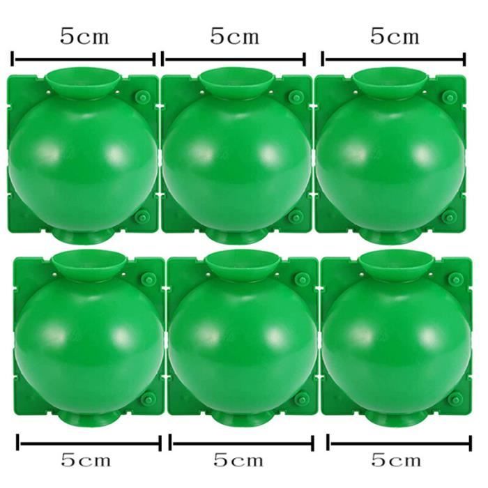 Lot De 6 Bacs à Fleurs Rectangulaires Avec Plateau - PP 43x18x16 Cm - Drainage Et Ventilation Intégrés - Vert, Pour Balcon Ou Jardin