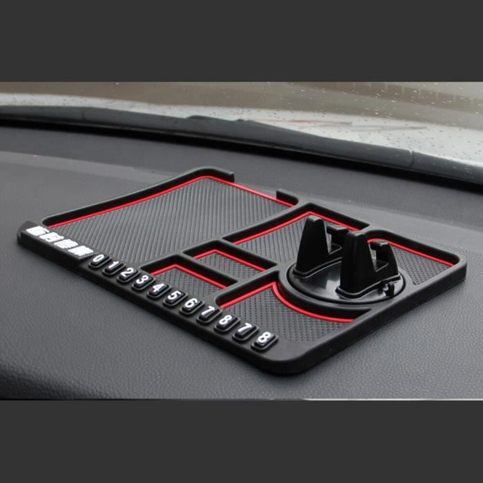 Greyoe Lot De 4 Tapis Antidérapants Voiture Silicone Tableau De Bord - 19x12 Cm Universel