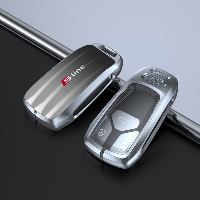 chaîne Sty2-Grey-No Housse de clé de voiture pour Audi, accessoire automobile pour Audi A1 A3 A4 A5 A6 A7 A8