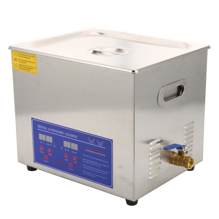 10L Nettoyeur à ultrasons Equipement ultrasonique numérique en acier  inoxydable de Haute Qualité Avec Minuterie HB042
