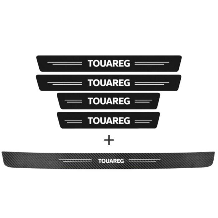 4 Plaques Protection Seuil Porte Voiture Ford Kuga 1 2 3 - Fibre Carbone Anti-Rayures Noires