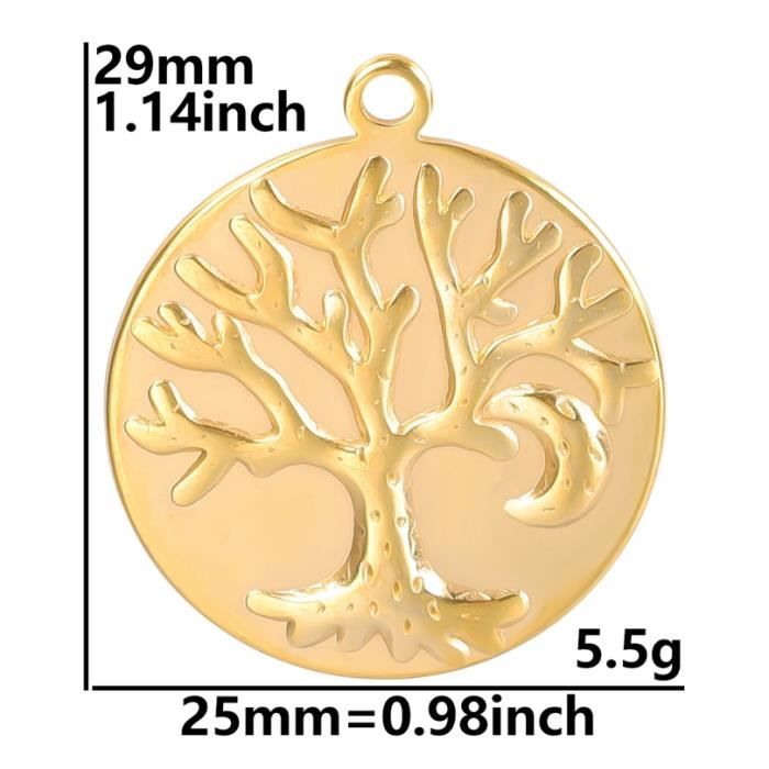 60 Pièces Pendentifs Arbre De Vie - Breloques En Alliage Style Tibétain Doré, 15 Modèles, Pour Bijoux DIY - 1