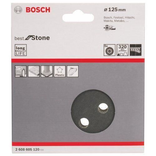 Bosch Feuille abrasive pack de 5 125 mm 320 - vue 2
