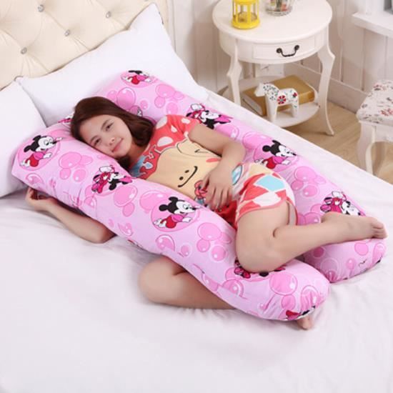 Housse De Coussin En Forme De U Pour Grossesse Et Maternité - 2,7 M Fuchsia - Confort Allaitement Et Soutien Du Corps