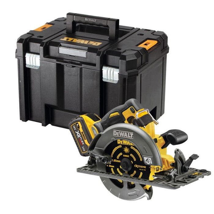 Scie circulaire 2.0 XR FLEXVOLT 54V 2Ah Li Ion Brushless compatible rail de guidage DEWALT 190mm sans batterie ni chargeur coffret TSTAK DCS579NT XJ - vue 2