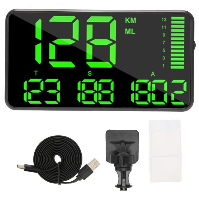 Aramox - Affichage Tête Haute (HUD) OBD2 Pour Voiture, Multifonction, Alarmes Fatigue/survitesse, écran LCD, 12V/24V