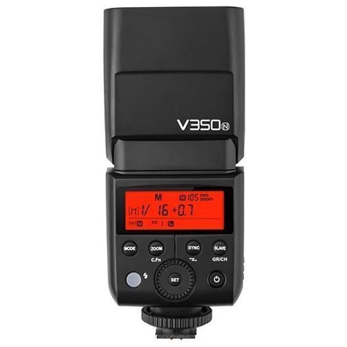 Godox V350N, Flash compact, Noir, 1,7 s, Nikon, 0,1 s, 36 m