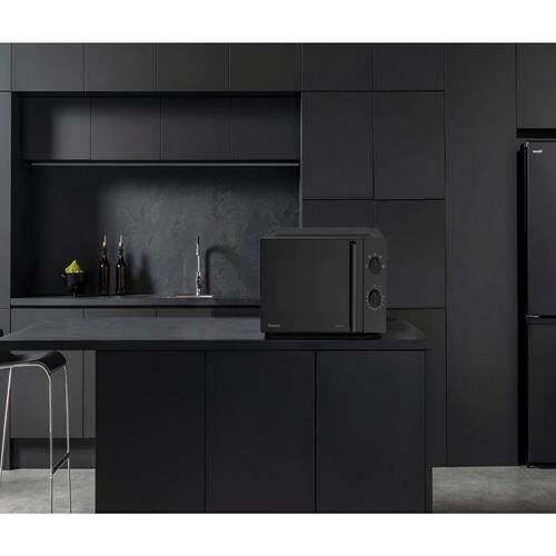 Micro-ondes Combiné 20 Litres – 700 W Micro-ondes + 800 W Gril – 5 Niveaux De Puissance – Commande Mécanique Rotative – Noir