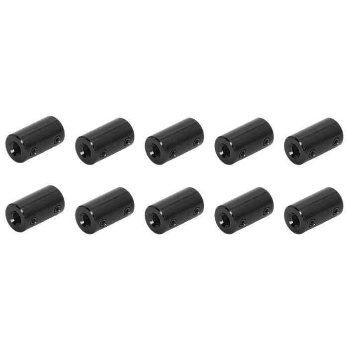 QUARKZMAN Lot De 4 Accouplements D’arbre 6-8 Mm – Alliage Aluminium L25xD19 – Pour Imprimante 3D, CNC, Moteurs – Argent