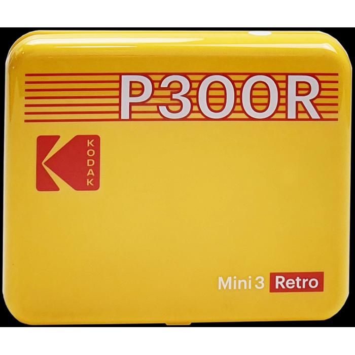 Mini Imprimante – KODAK – Mini Retro 2 P300 – Photo carré 76×76 cm – 8 photos incluses – Jaune
