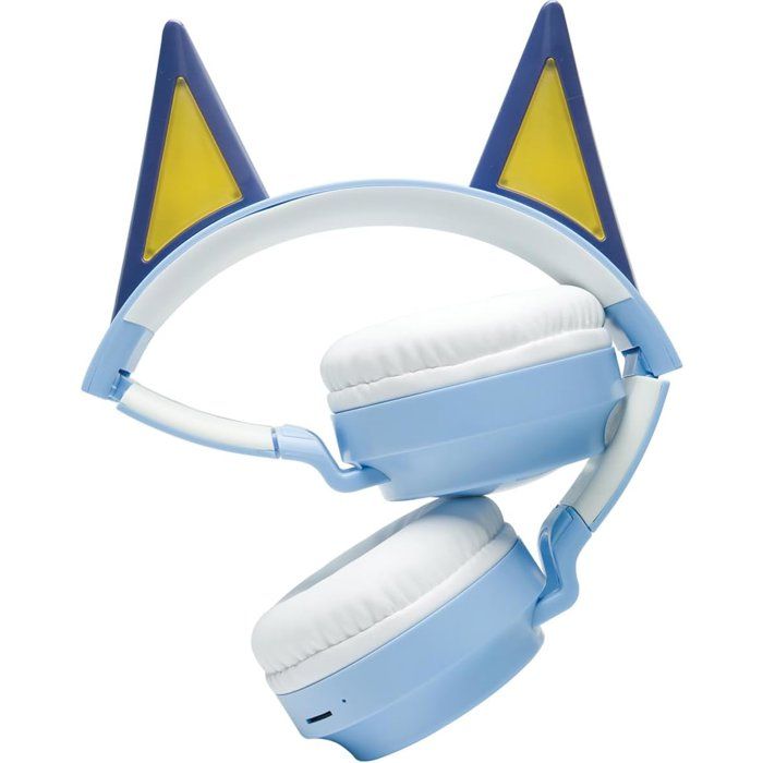 LEXIBOOK Casque lumineux pliable Bluetooth® et filaire avec un design 3D de ’univers Bluey avec limitation du volume