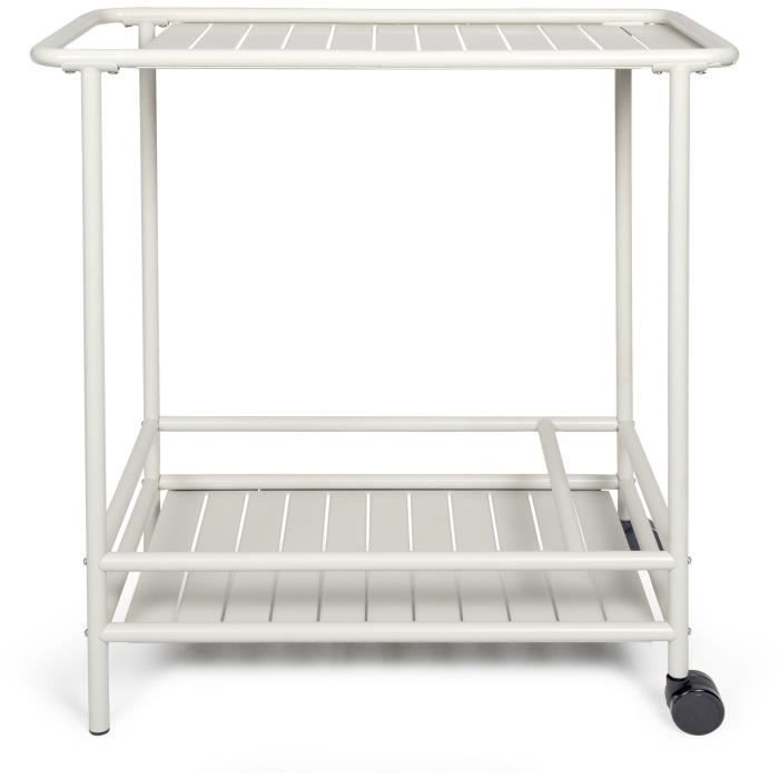 Desserte de jardin LIVOO GS163C Acier résistant à la rouille 2 roulettes 61 x 42 cm