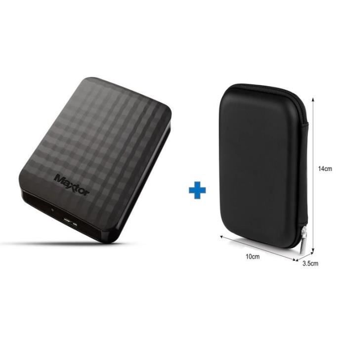Noir Aenllosi /Étui Housse pour Seagate Technology Disque Dur Externe SSD One Touch SSD 500Go USB3.0