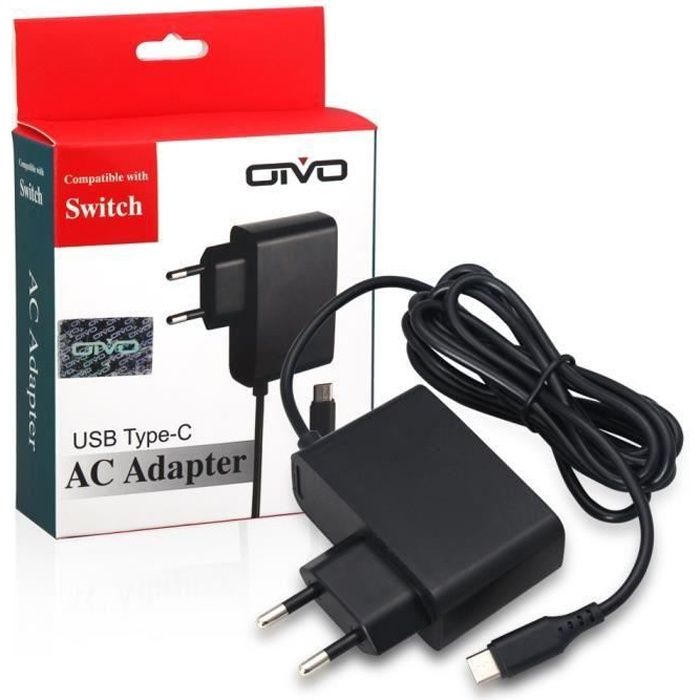 Chargeur secteur Type C pour Nintendo Switch Console et Accessoires - vue 3