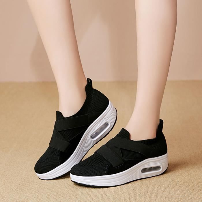 Chaussures Noires à Enfiler Pour Femme - Pointure 10 US - Confortable Et Décontractée