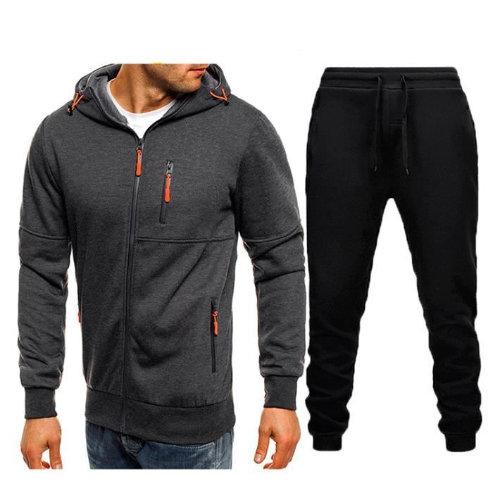 Jogging poche sales zippé homme
