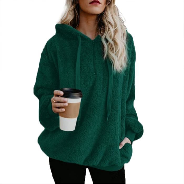 sweat shirt vert femme