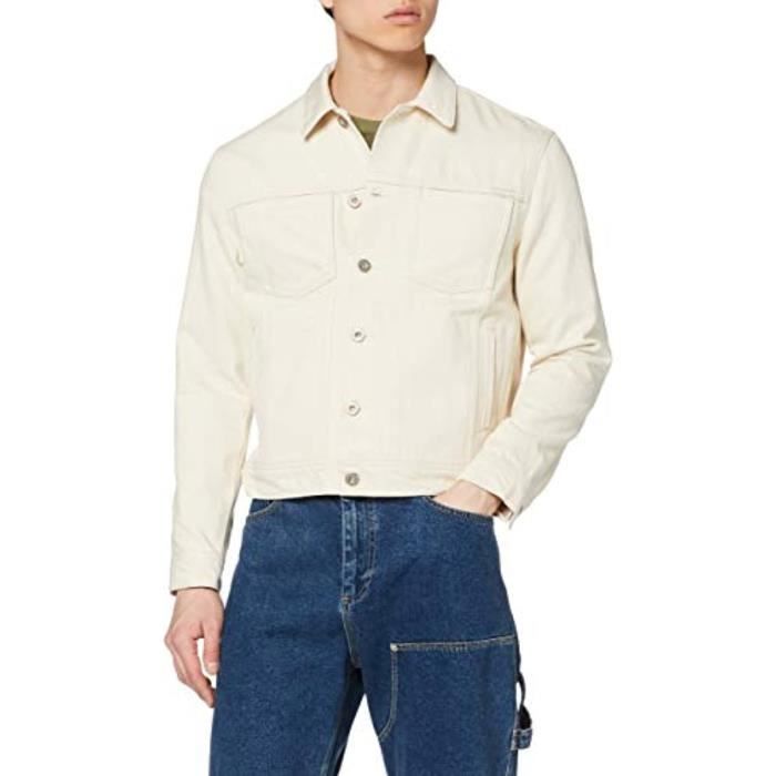 Veste En Jean Vintage New Man - Taille 38 (TB 36) - Coupe Perfecto/denim - Occasion Très Bon état