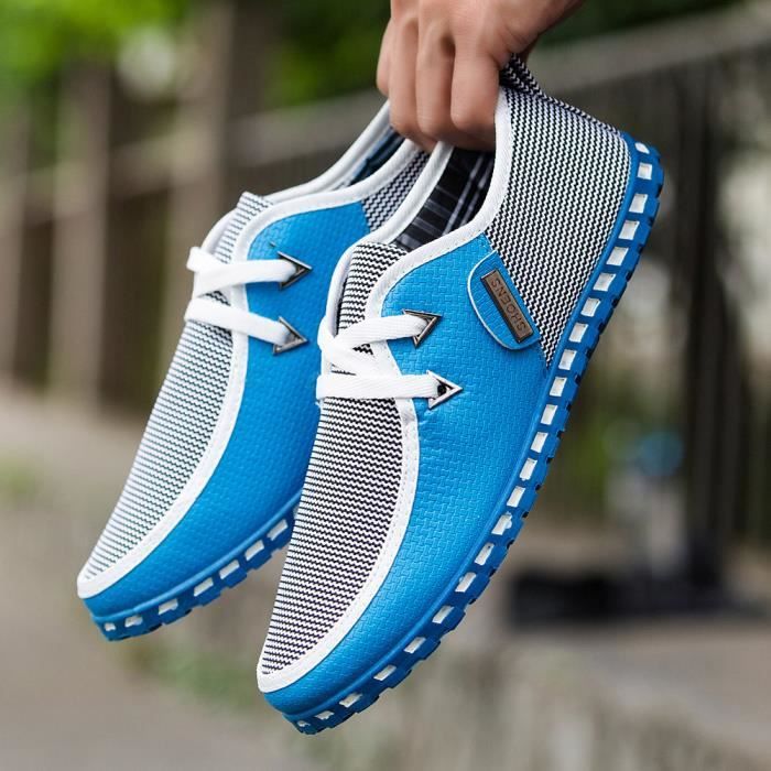 Casual Chaussure Homme Mocassins Pu Bleu Bleu Cdiscount Chaussures