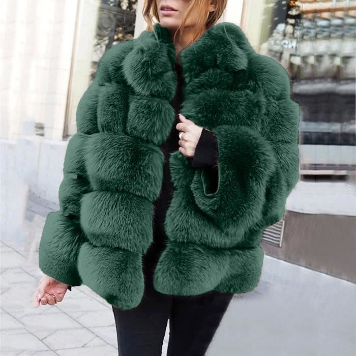 Manteau hotsell fourrure vert