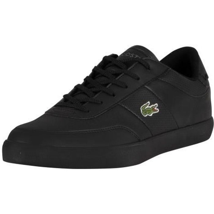Lacoste Pour des hommes Baskets CourtMaster 0120 1 CMA Cuir, Noir Noir