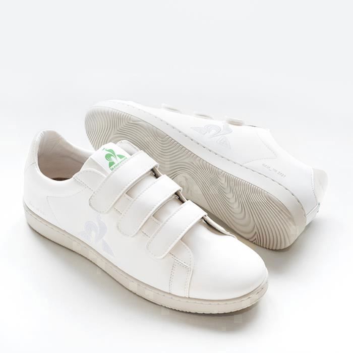 Baskets Le Coq Sportif Gaia Velcro - blanc/vert - 44