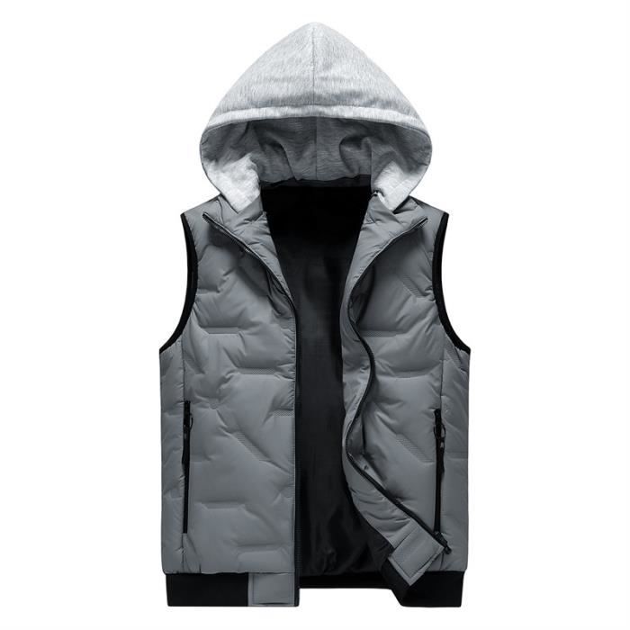 Funmoon Doudoune homme de Marque luxe Sans manches pais chaud